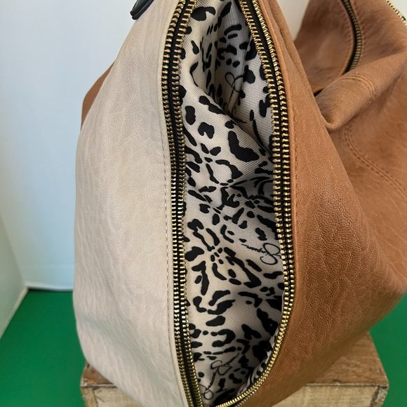 Jessica Simpson Tan And Cream Slouch Bag - Picture 4 of 12